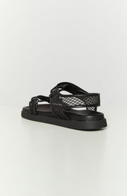 Therapy Rhode Black PU Sandals