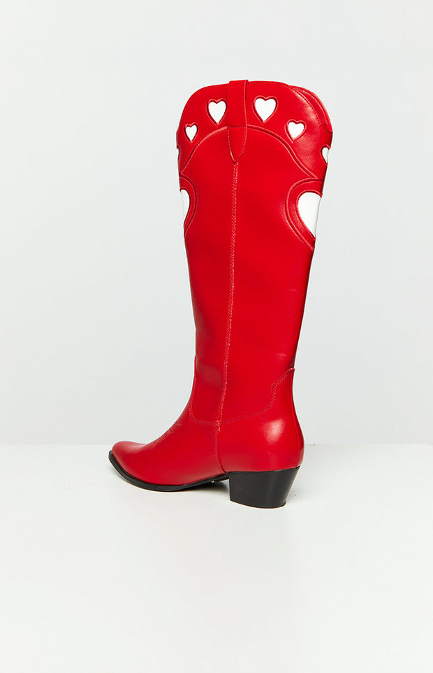 Billini Velma Scarlet White Cowboy Boots
