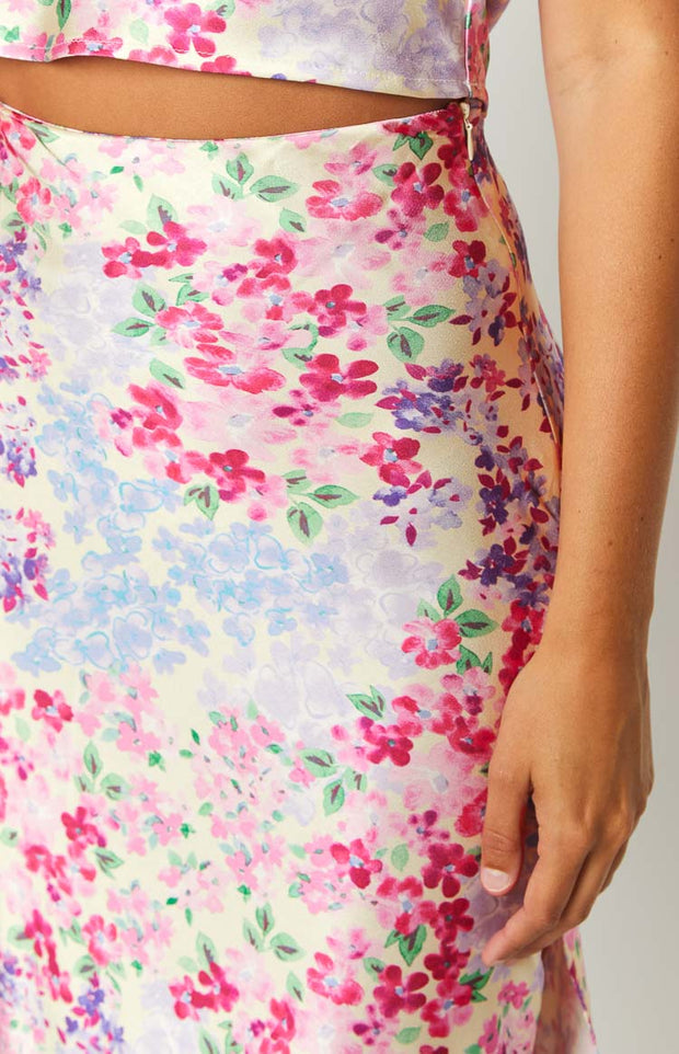 Genevieve Floral Print Maxi Skirt
