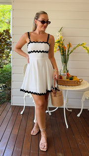 Estelle Mini Dress (White)