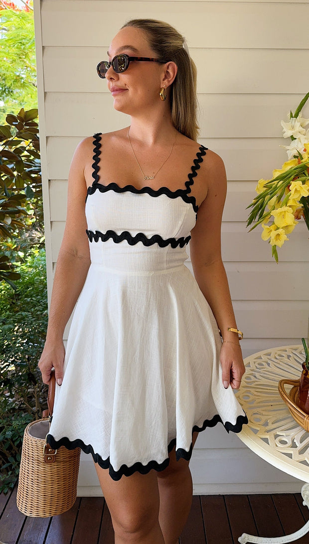 Estelle Mini Dress (White)