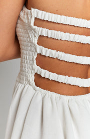 Sundazed Strap Back Dress White