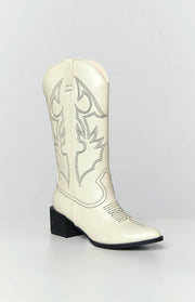 Therapy Ranger Bone and Black Cowboy Boots