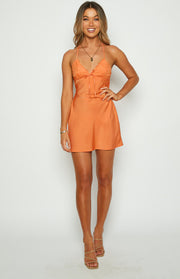 Jazmine Orange Lace Mini Dress